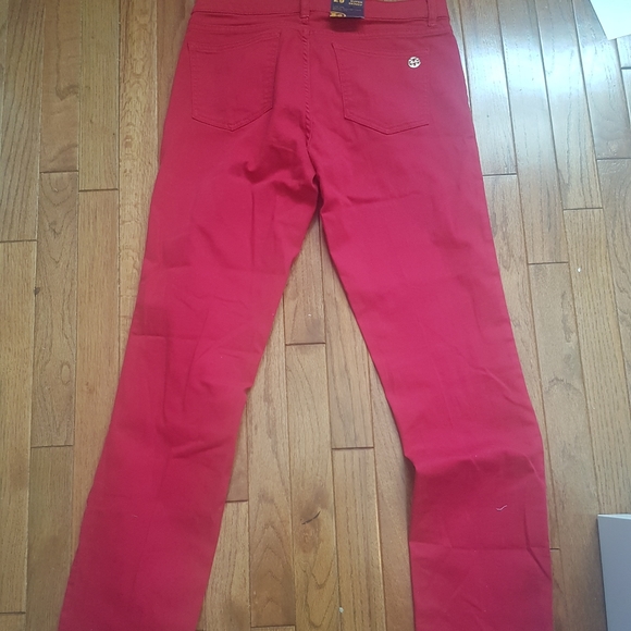 Tory Burch BNWT Super Skinny Red Jeans Size 29 - Picture 4 of 6